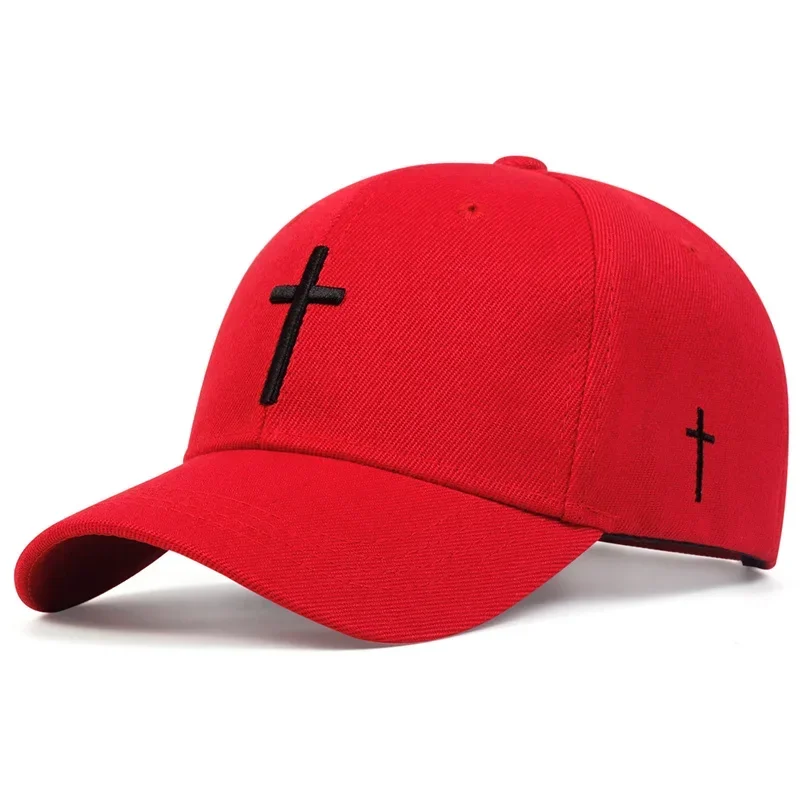 Unisex Cross Embroidery Baseball Caps Outdoor Adjustable Spring and Autumn Casual Sunscreen Hat image 5