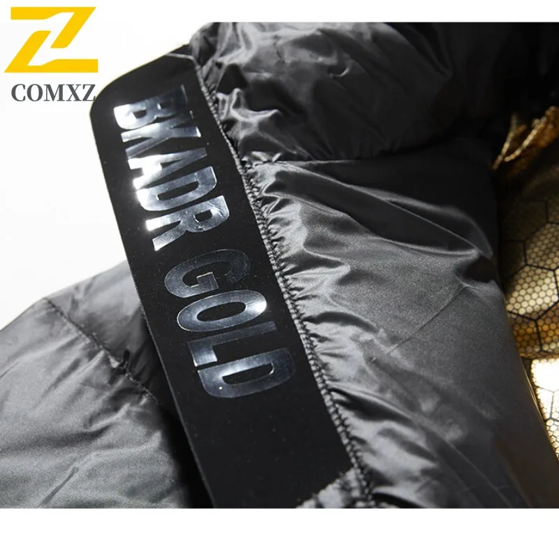 COMXZ Luxurious Men Puffer Coat Hooded Collar Outdoor Adventure Windproof Filler Down Daily Wear Style Lightweight Winter Coat