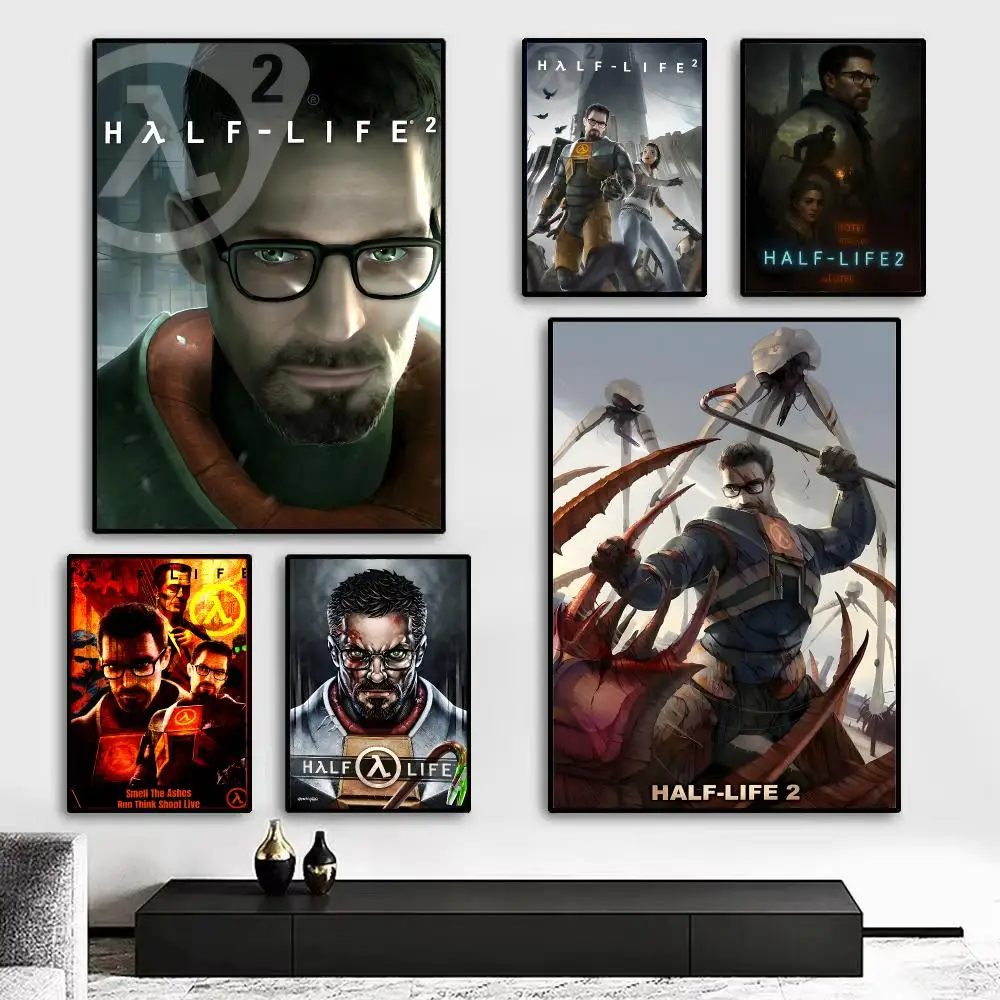 Science Fiction Action Game Half-Life Poster Art print wall decor ideal for living room, bedroom, bar, parlor, and home gifting