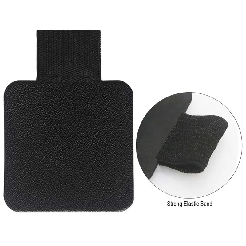 

OFSS-48 Pcs Black Self-Adhesive Pen Holder With Elastic Band Loop Artificial Leather Pencil Stylus Loop Holder