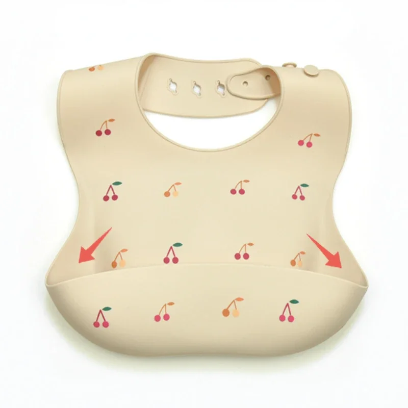 INS Baby Bibs BPA Free Waterproof Soft Silicone Saliva Solid Dripping Banana Bib Cartoon Print Flower Adjustable Lunch Aprons