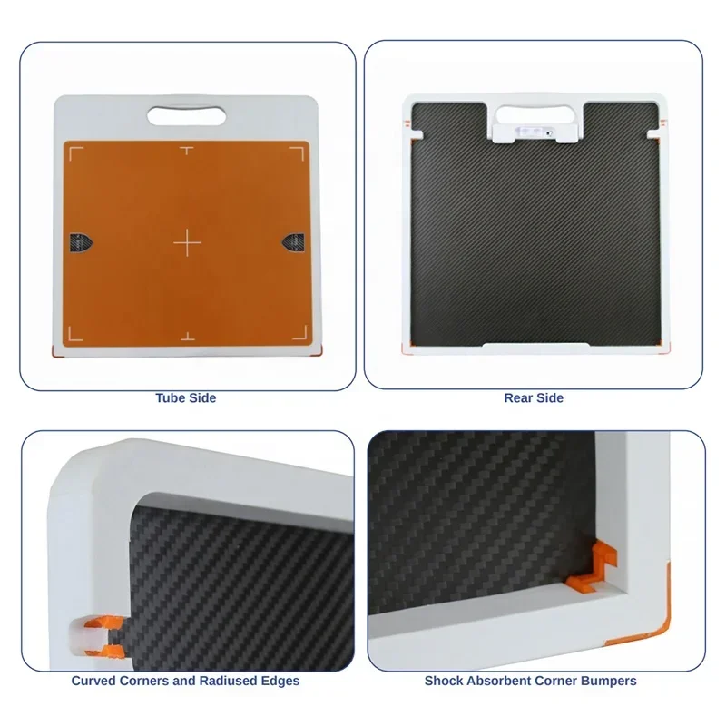 Veterinary Medical X Ray Flat Panel Detector Protector Case Xray Cassette Covers Carbon Protection Case for Flat Panel Detector