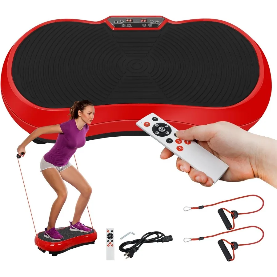 

Профессиональный тренажер с вибрационной пластиной — вибрационная фитнес-платформа для тренировок всего тела, подходит для массажа и тренировок с петлевыми лентами +