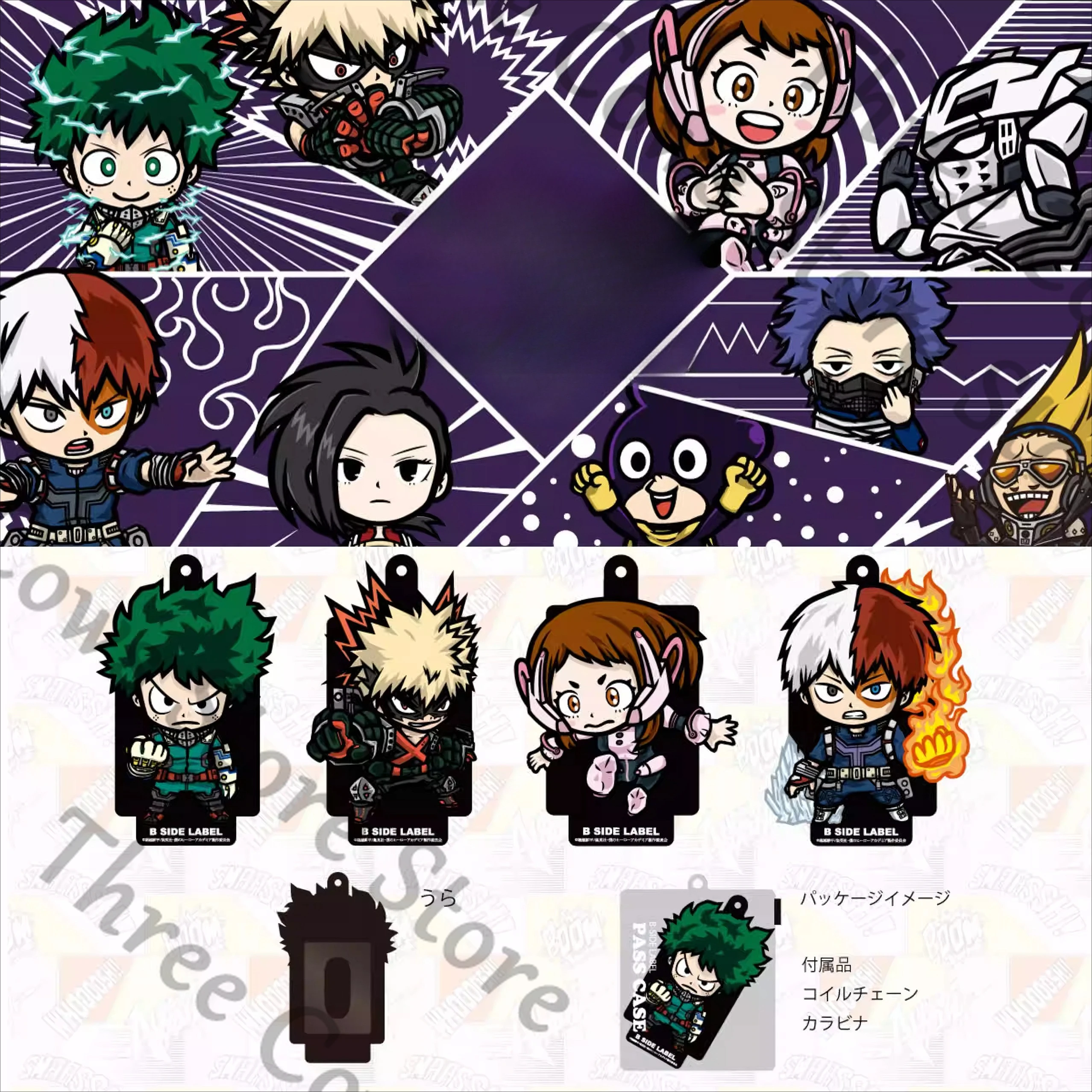 

Аниме My Hero Academia OCHACO URARAKA Bakugou Katsuki Midoriya Izuku Todoroki Shoto Косплей Багажная бирка Брелок для ключей Подарок