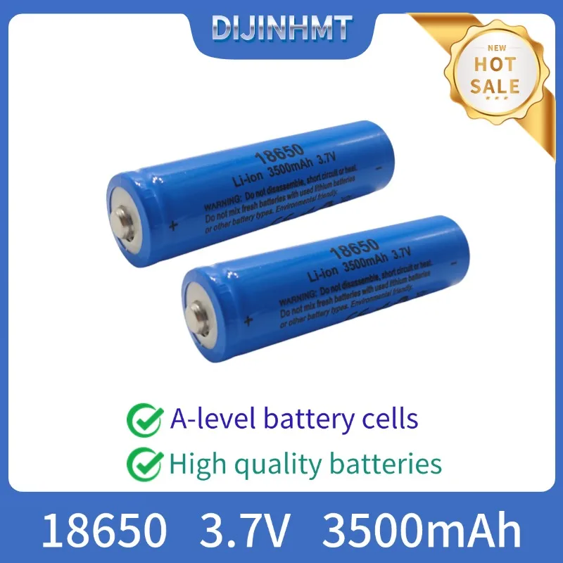 

2025 New 18650 3.7V 3500mAh Rechargeable Battery for Flashlight Torch Headlamp Li-ion Rechargeable Drop A-grade battery cell