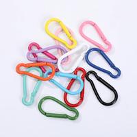 1Pc Cute Macaron Color Carabiner Climbing Hook Keychain Ring Metal Buckle Car Key Ring For Handmade Jewelry Making Accessories