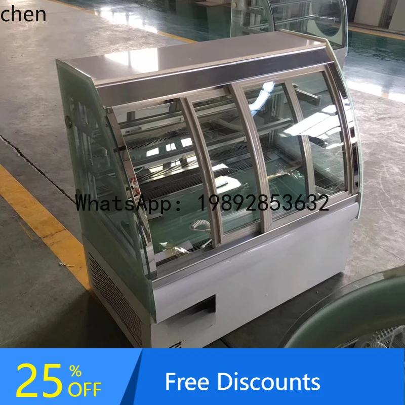 BB  Cake  Fruit Deli Dessert Display Cabinet Cold Vegetable Refrigerated Fresh-keeping Cabinet Desktop Front Door Air Cooling