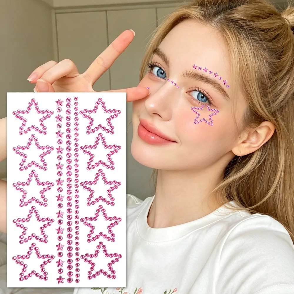 Muticolor Self Adhesive Gems Stickers for Crafts Rhinestones Stars Stickers Jewels Rhinestones Stickers Girls Gifts