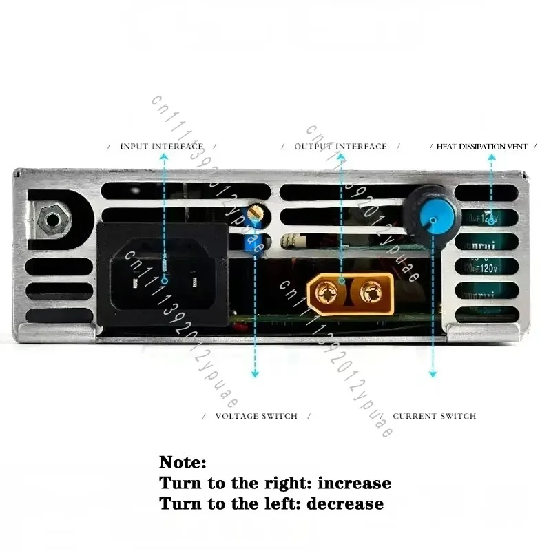 0-60V 0-50A 3000W High Power Adjustable DC Power Supply, Variable Voltage Current Output Unit for Electric Vehicles