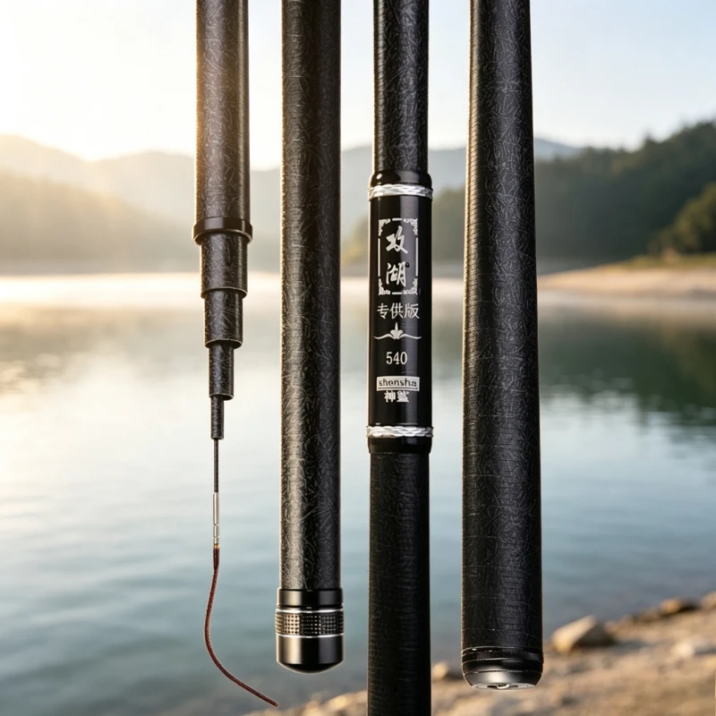 5.4m Carbon Fishing Rod 28 Action Ultralight Stiff Telescopic Pole for Carp Freshwater Angling Hand Rod Fishing Gear 낚싯대