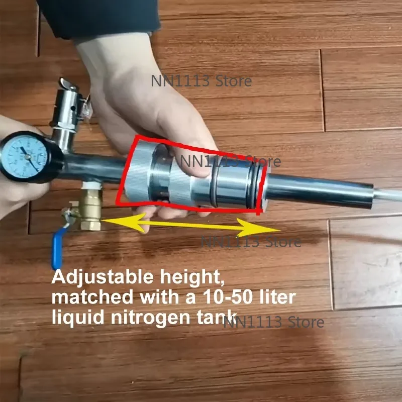Electric Liquid Nitrogen Pump Spray Freezing System, Quantity: 1. In the Picture, Different Diameters Are Shown.