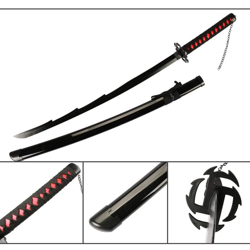 104 Cm/41 Inch Nieuwe Anime Katana Ichigo Bankai Zangetsu Cosplay Japanse Ninja Zwaard Zwart Blade Halloween Rollenspel wapen Props