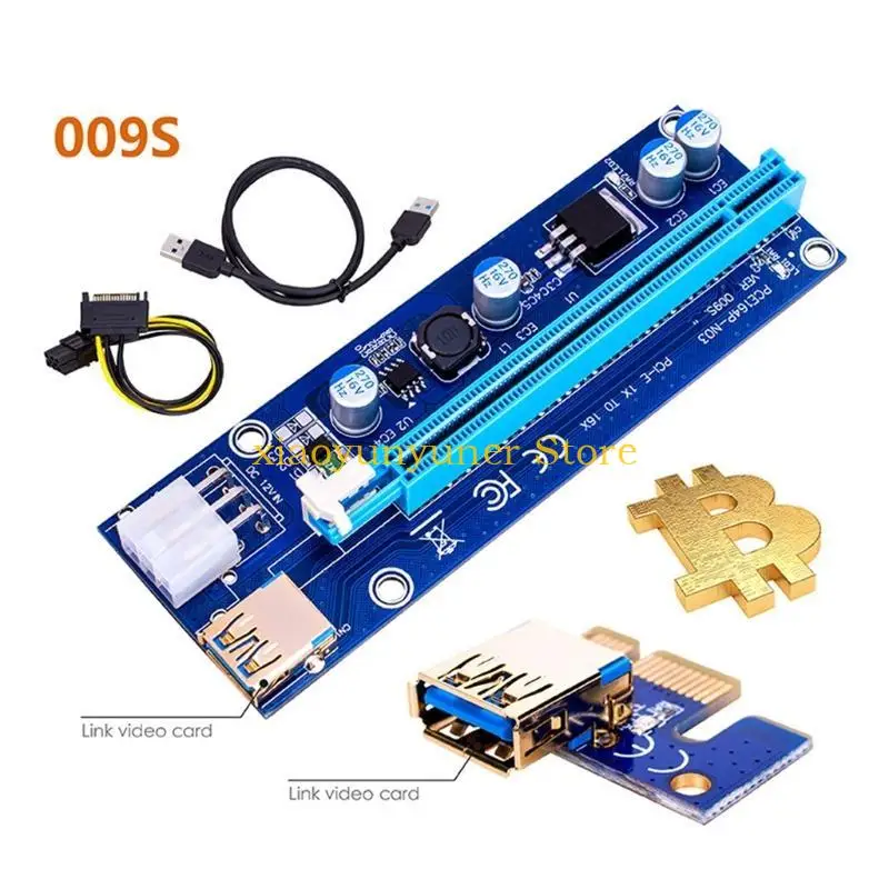 P9JB Graphics Card PCI-E Riser 1x 4x 8x 16x Extender for Setting Up GPU Mining Rigs