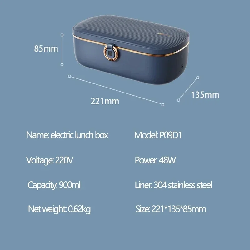 Portable Lunch Box Water-free Office Workers Electric Insulation Lunch Box Self-heating Fast Heating Mini Rice Cooker