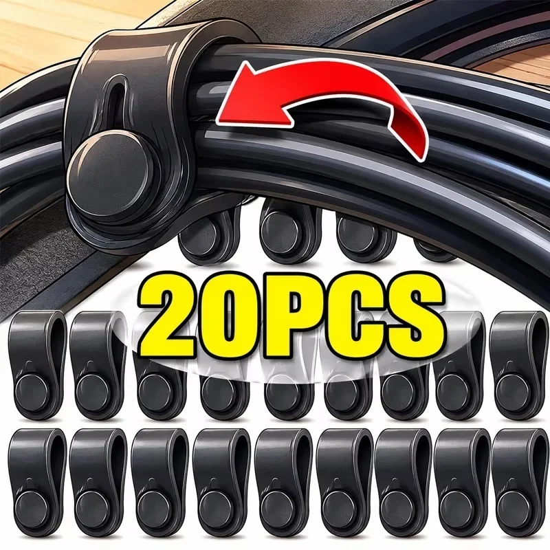 1/2/4/8/20Pcs Motorcycle Elastic Harness Power Cord Tie Fix Rubber Frame Securing Cable Wiring Clutch Line Brake Ties Accessory
