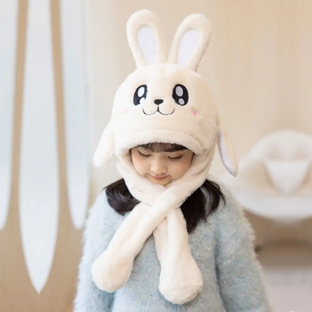 Chapeaux de saut mobiles d'oreille de lapin en peluche, casquettes mignonnes, oreille de lapin, extérieur, créatif, chaud, nouveauté, hiver