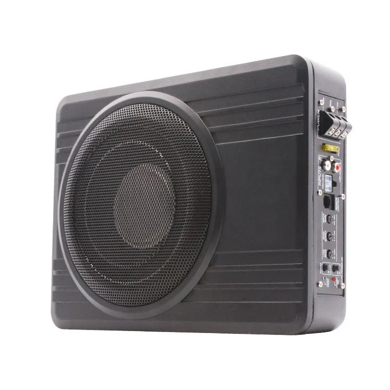 8/10Inch CarSubwoofer Audio 600W High-power Aluminum Alloy Speaker Underseat Woofer Modification Ultra-thin Amplified Subwoofer