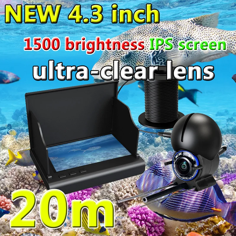 

NEW 4.3 inch IPS screen,Ultra-Clear lens,20m,fish finder underwater,fish finder for fishing,visual fish finder ,fishing camera