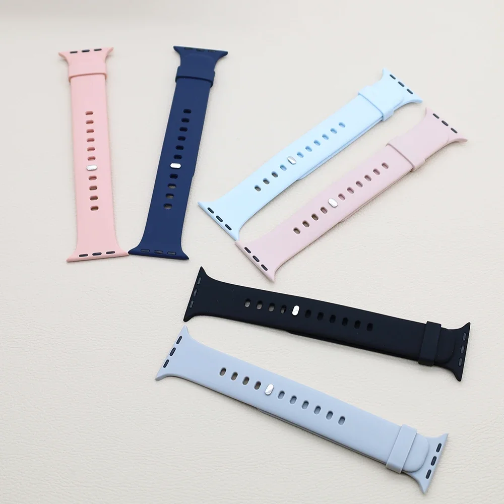 สายซิลิโคนสำหรับนาฬิกา Apple ultra band 46mm 49mm 45mm 44mm 42mm 41mm 40mm สร้อยข้อมือทนทาน iWatch SE Series 10 9 8 7 6 5 4