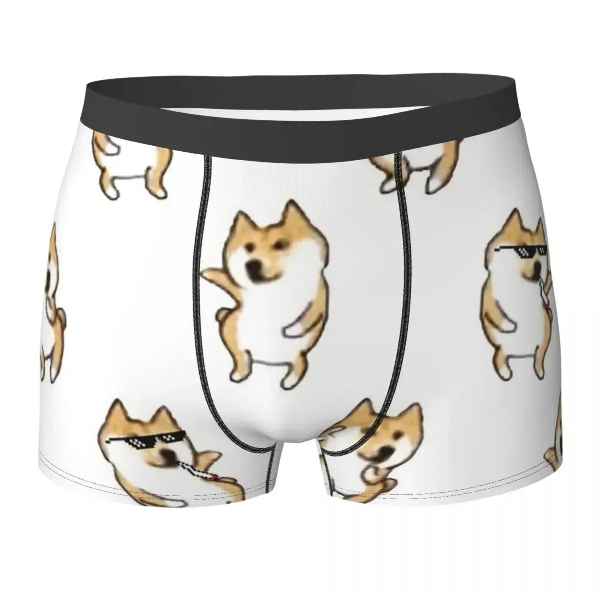

Трусы-боксеры, шорты Shiba Inu-meme Doge, танцевальные наклейки, мужские дышащие трусы для Homme, мужские подарки бойфренду