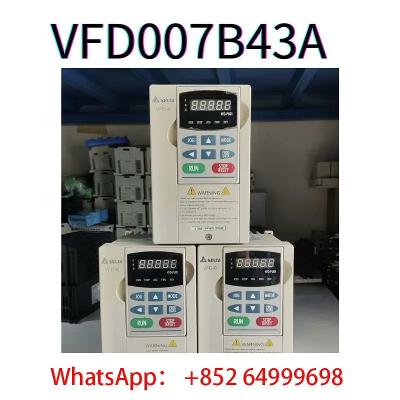 

Б/у преобразователь частоты серии B, 0,75 кВт, проверено VFD007B43A