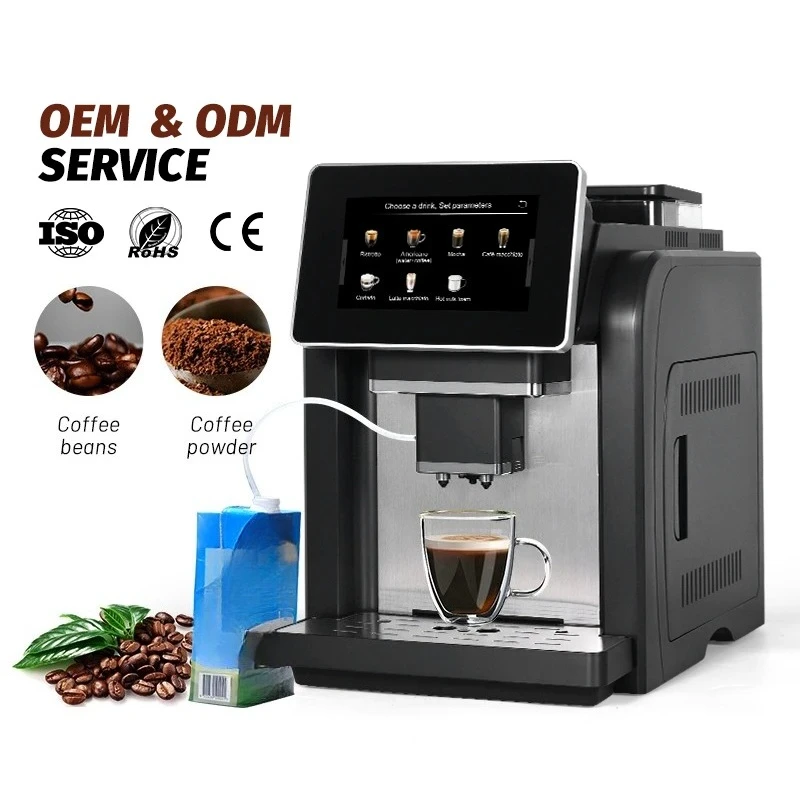 

Профессиональная умная электрическая коммерческая итальянская черная кофеварка для латте, автоматическая кофемашина для эспрессо