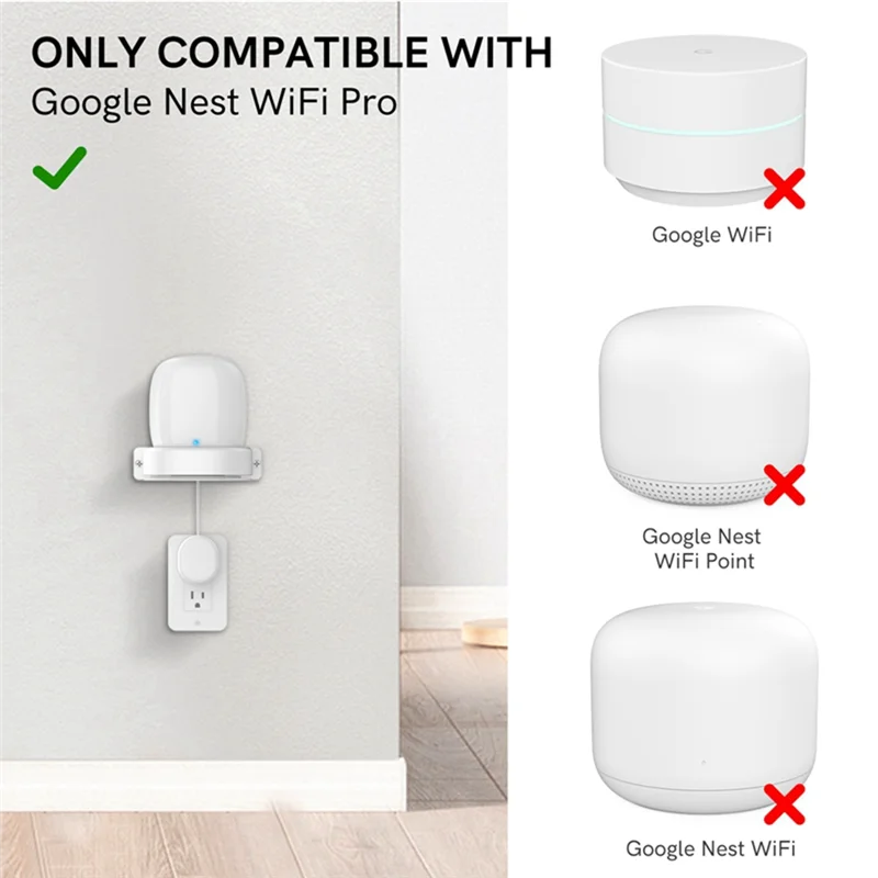 

For Google Nest WiFi Pro Wall Mounting Bracket Intelligent Speaker Wall Storage Bracket Base, 2 PCS