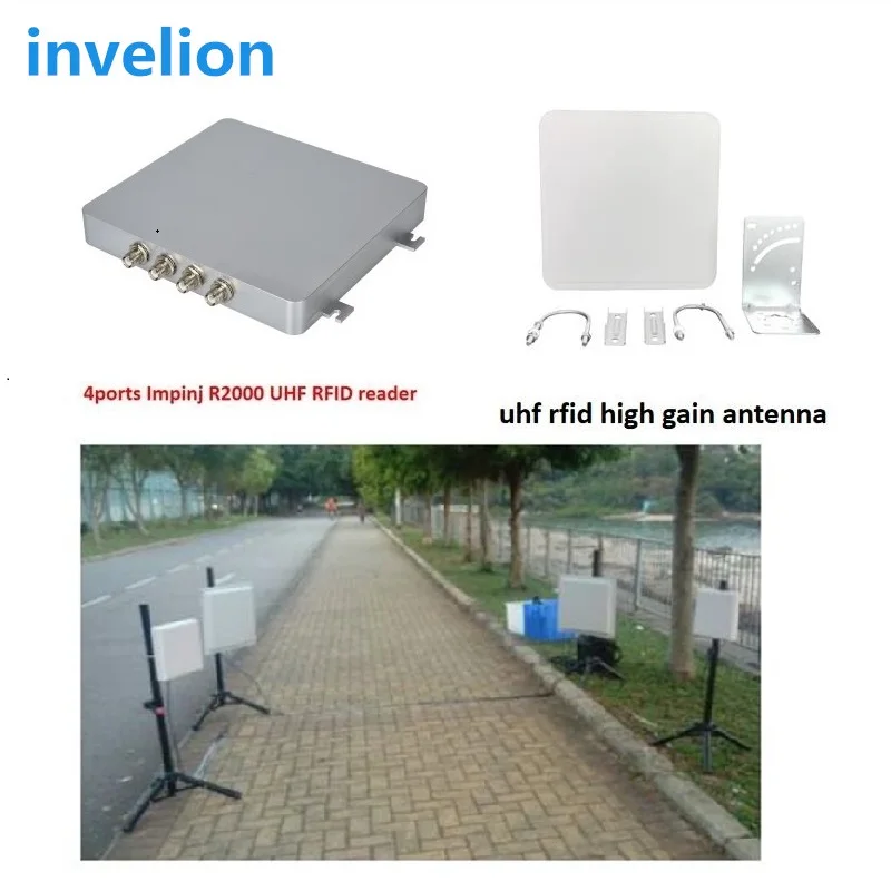 Free English SDK Impinj R2000 UHF RFID Reader 4 Ports Support With Muti Channel UHF RFID Antenna For Sports Timing System