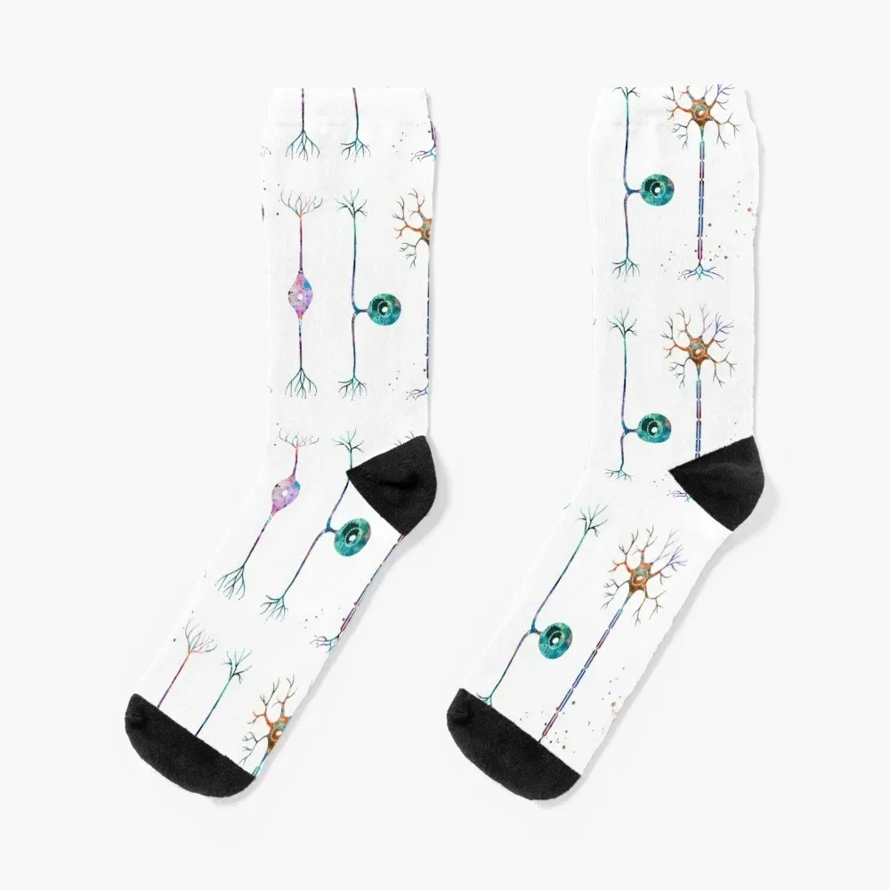 

Four Types of Neurons Socks cotton valentine gift ideas hiking anime Women's Socks Men's