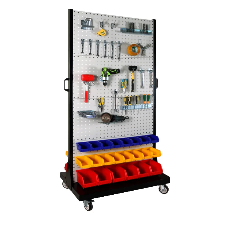 Multi-Function Metal Pegboard Display Stand For Hardware Store Solutions
