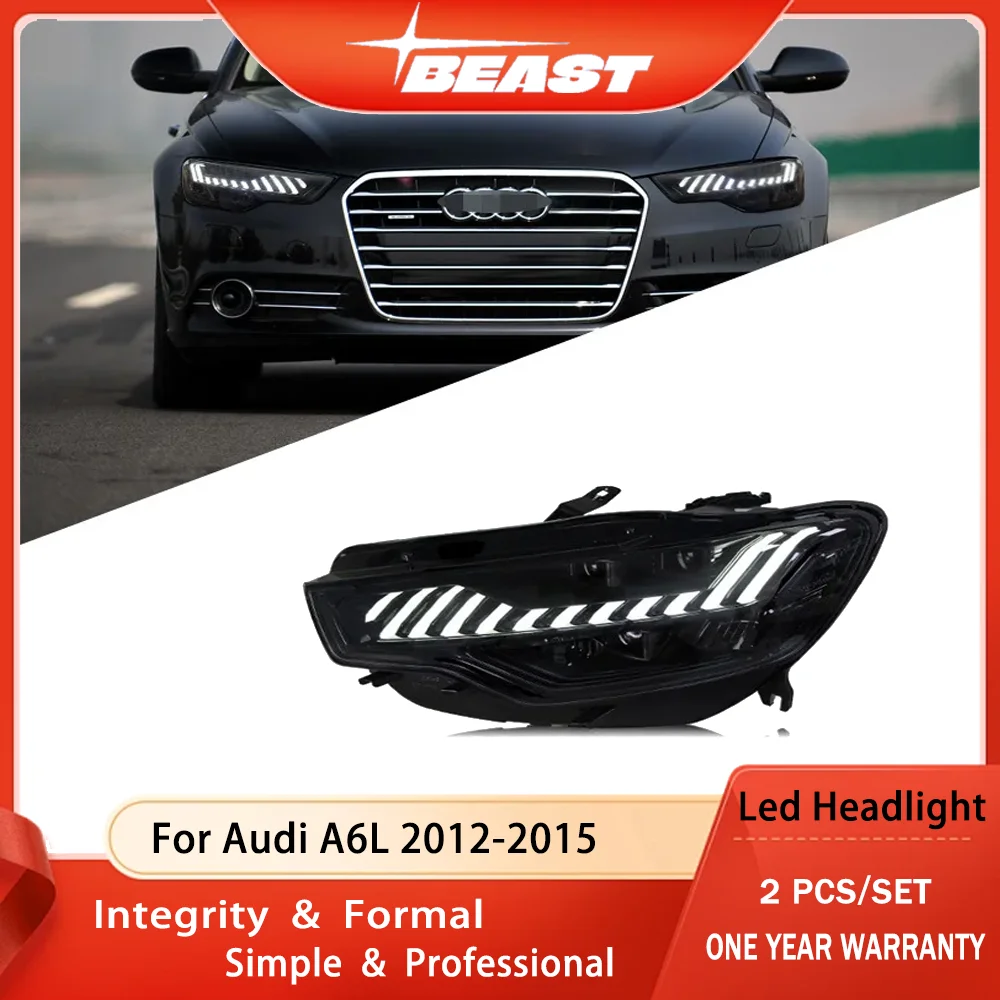 SMVP for 12-15 models Audi A6L headlight assembly modification A7 models a touch of blue running horse daytime running light