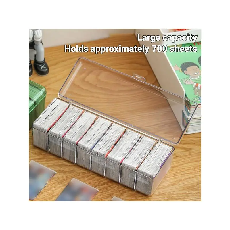 

Trading Card Storage Box Organizer for 700+ Cards Deck, Durable Hard Case for Collectible Cards and Game Accessories