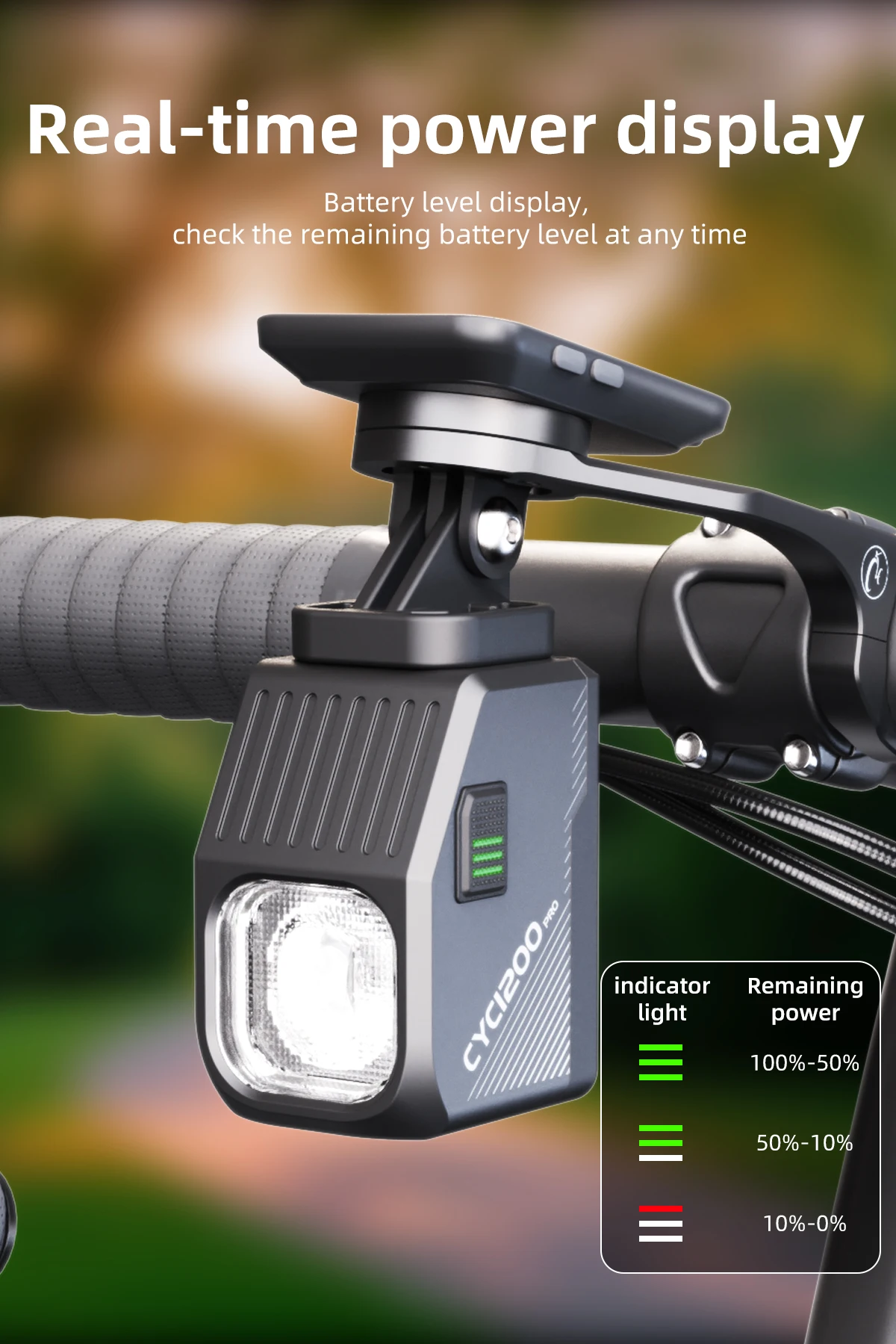 Wireless Remote Suspended Bike Headlight 1200 Lumens Cut-off Line Front Head Lamp Aluminum Alloy Road Mountain CYCLAMI 1200 Pro