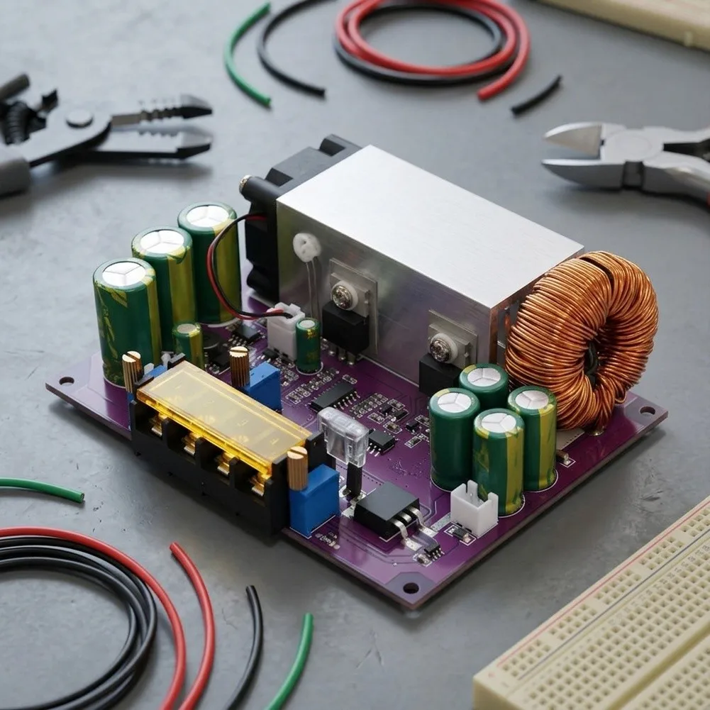 800W MPPT Charge Controller for Lithium Batteries with Adjustable 0-25A Output Current and Cloudy-Day Charging Support