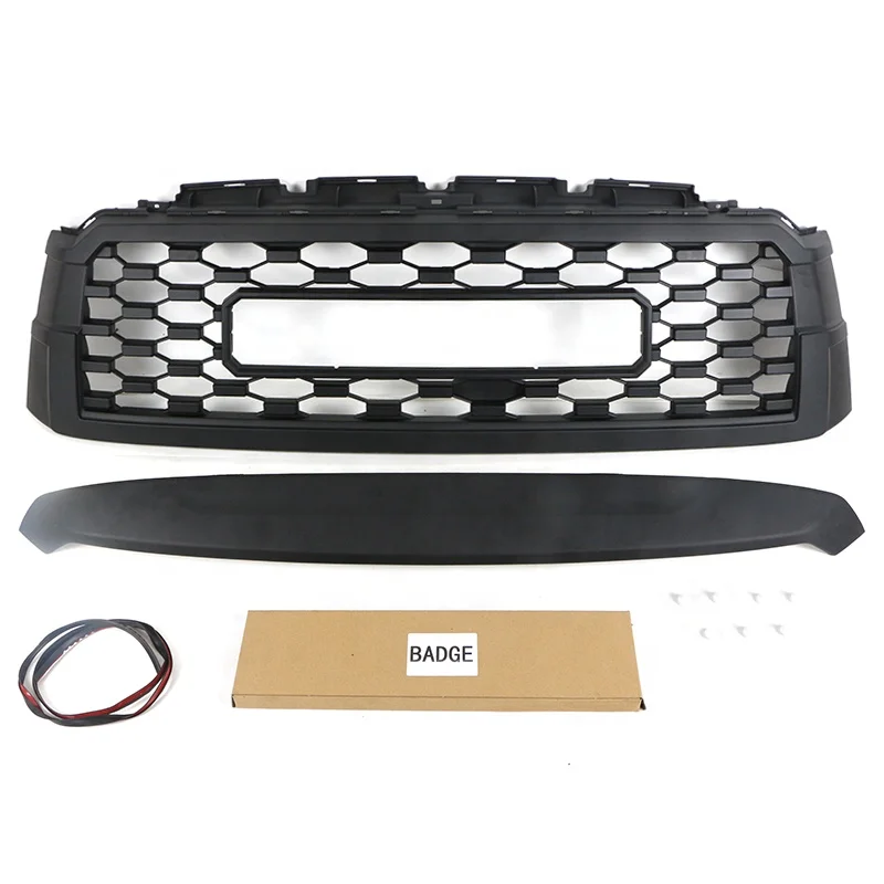 2019-2021 Auto Parts ABS Black Car Front Upper Grille Car Grille Without Led Light Bar Fit For Sequoia