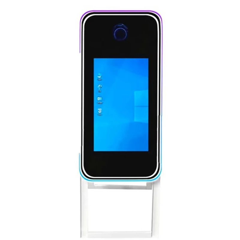 2025 new unlimited selfie box with camera printer oval background air video