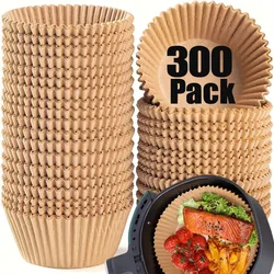 Round Air Fryer Paper Disposable Non-Stick Airfryer Baking Papers Microwave Oven Pot Oil Absorbing Liners Kitchen Accessories
