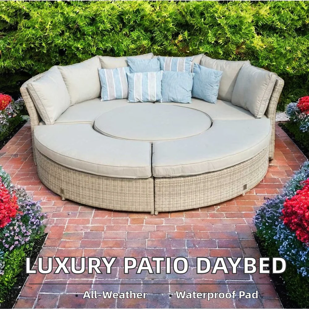 أثاث حدائق فاخر، سرير دائري من - مراجعة Outdoor Daybed Furniture وسعره