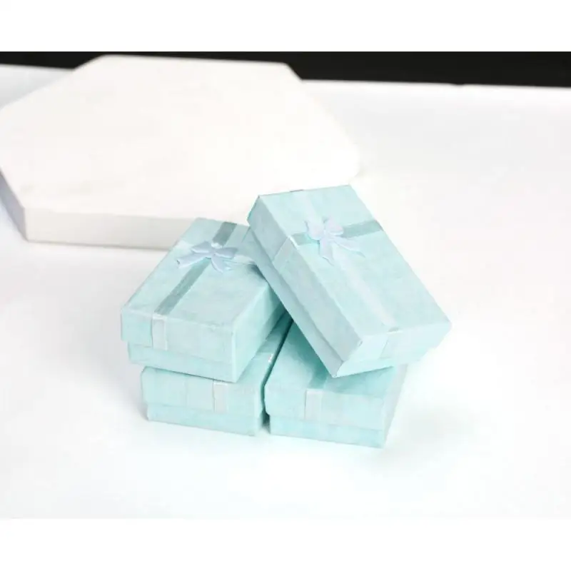 High Quality Paper Ring Necklace Set Jewelry Necklace Earrings Rectangular Package Gift Box 5*8*2.5cm Christmas Box