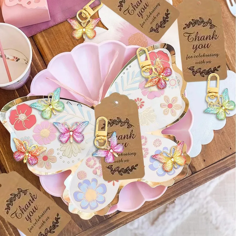 Fashion Exquisite Keychain Crystal Lobster Button Key Holder Accessories Acrylic Keyring Party Decoration