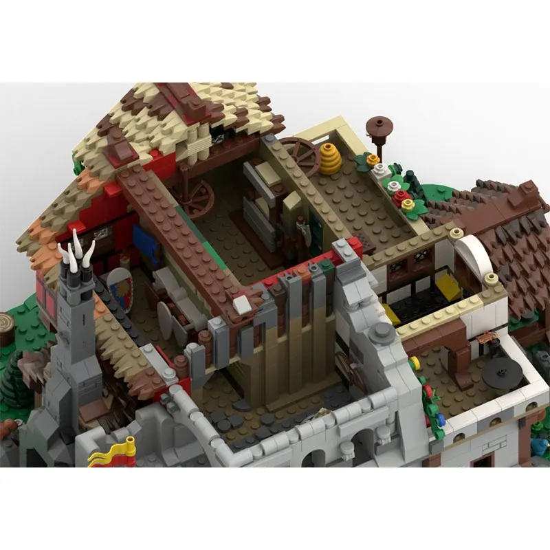 

Spot MOC-2956pcs Medieval Castle Small Particle Assembled Building Blocks Toy Stereoscopic Model Gift Puzzle Ornament