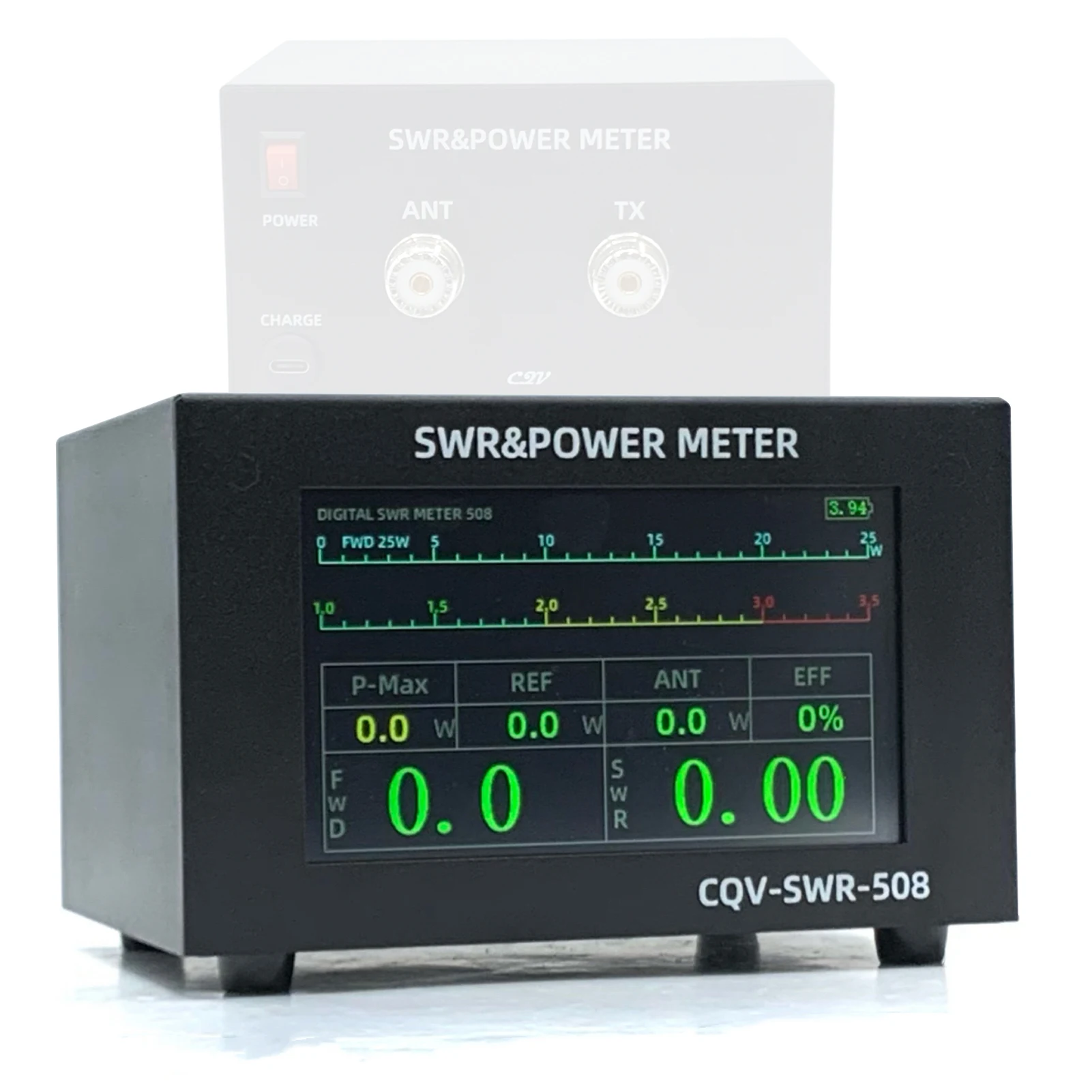 200W High Power Digital SWR Meter 1.8-54Mhz Frequency Auto Shut-off and Fine-Tuning Function FM/ CW/ AM/ FT8 Standing Wave Meter