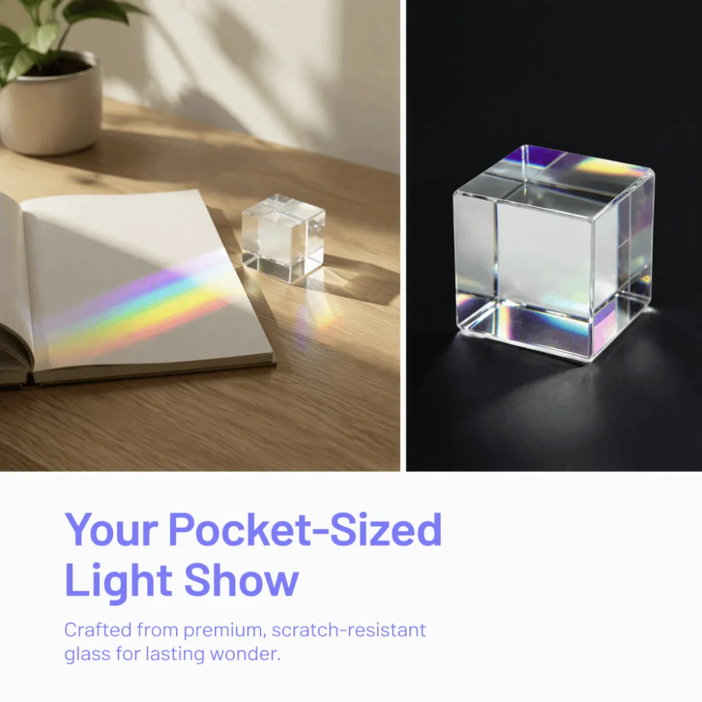 Decorative Artificial Crystal Optical Glass Prism Cube 15x15mm Optical Glass X Cube Prism Mini Crystal Prism Sun Catcher