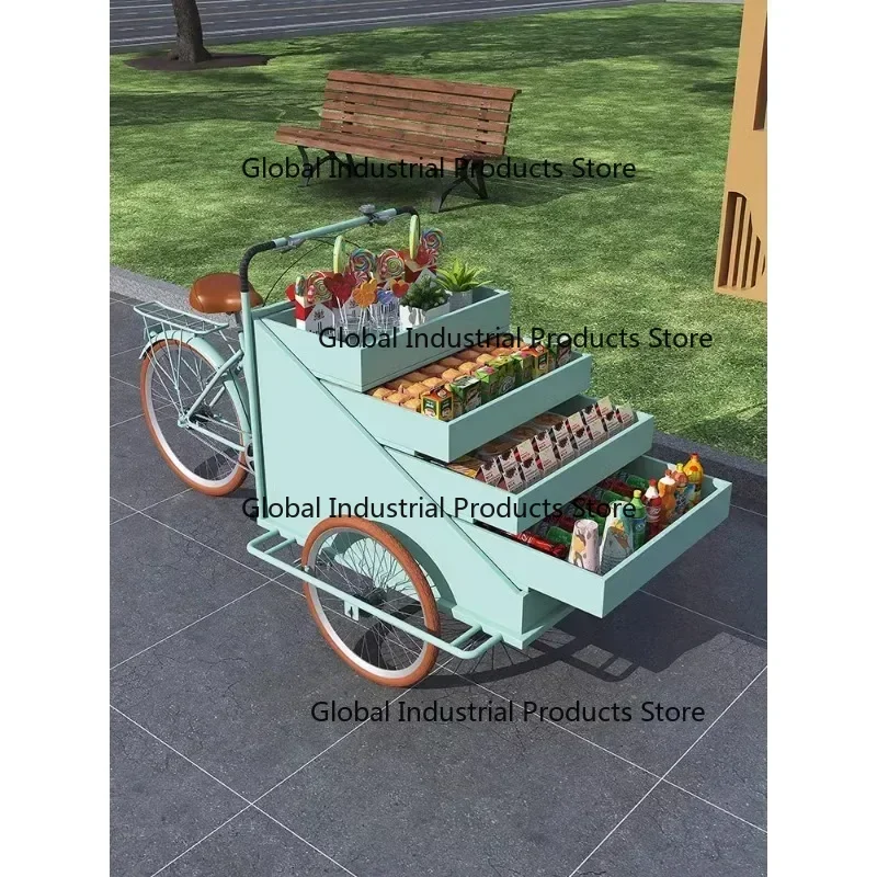 cross-border  popular items Three-Wheel Stall Dining Car Mobile Snack Car Float