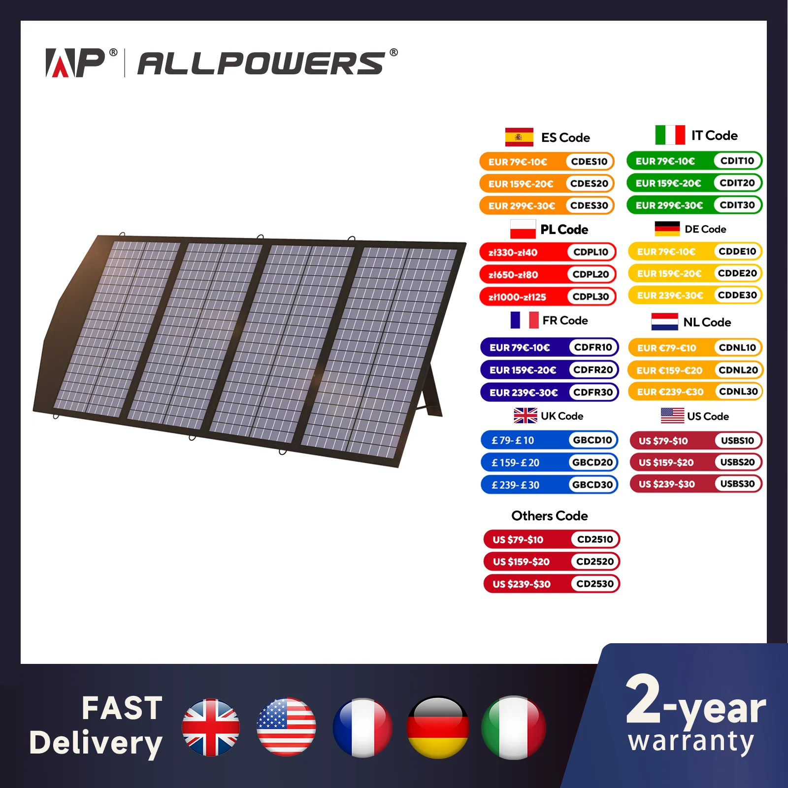 Allpowers carregador solar móvel 18v 140w painel solar dobrável com saída dc e usb terno para laptops, estação de energia acampamento