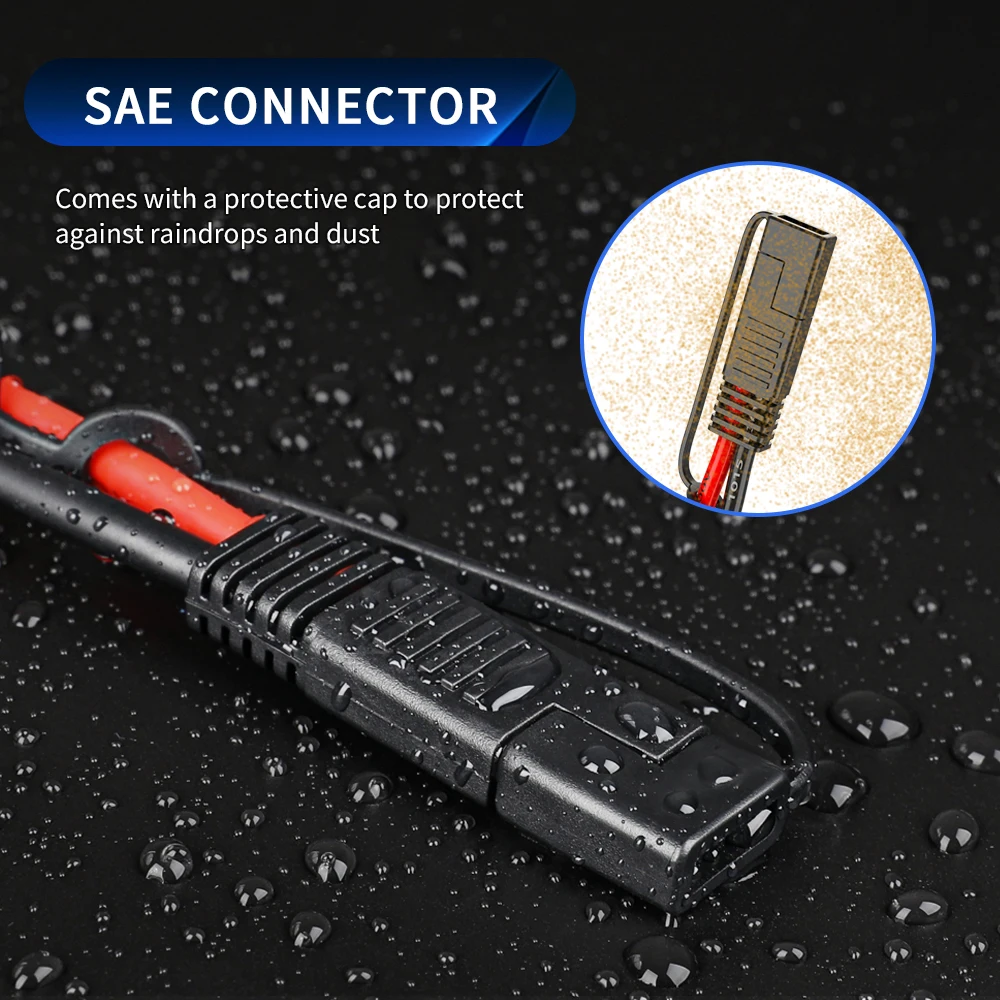 10AWG SAE Y Splitter Cable SAE Quick Disconnect Connector 1 to 2 SAE to SAE Extension Cable SAE Plug