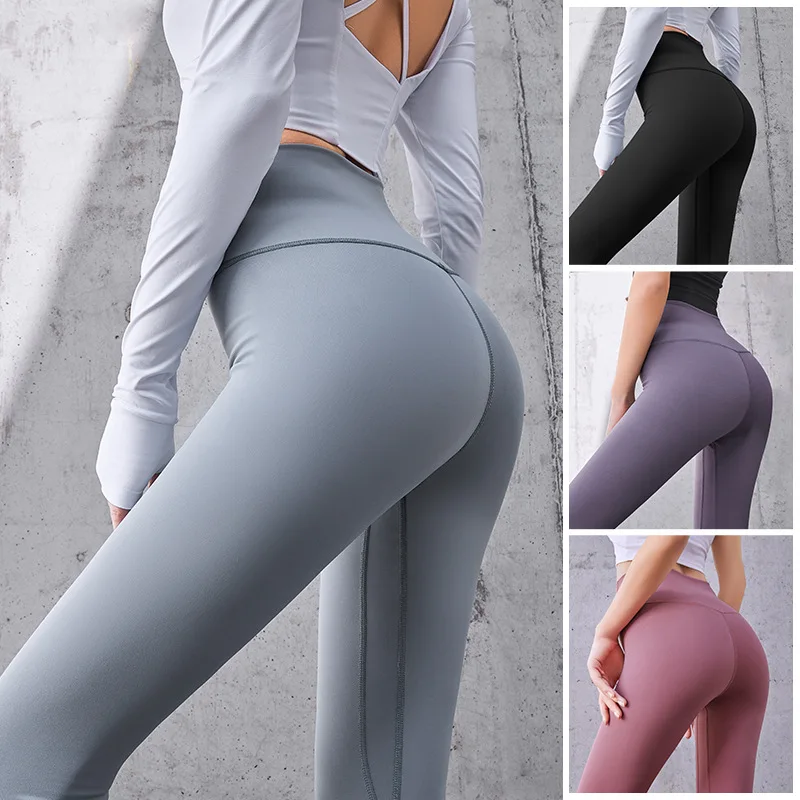 Mallas deportivas ajustadas sin costuras para mujer, Leggings de entrenamiento para correr y gimnasio, Control de barriga