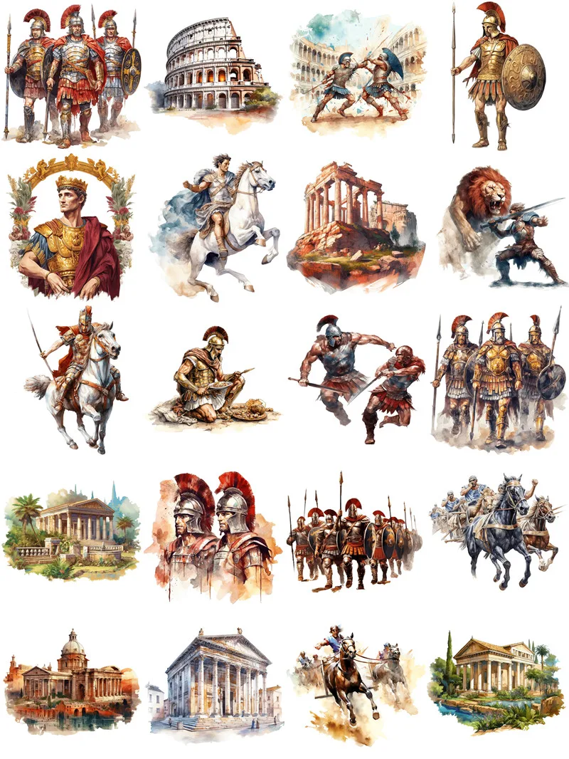 20Pcs/Pack Ancient Rome Sticker DIY Craft Scrapbooking Album Junk Journal Decorative Stickers