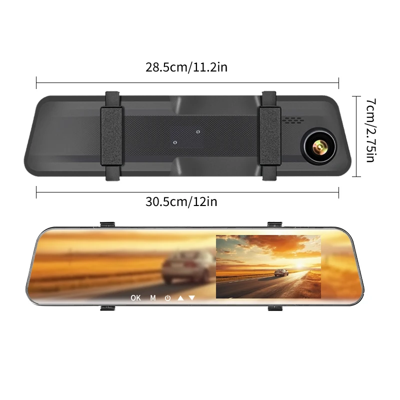 2 كاميرا داش كام 1080P جهاز تسجيل فيديو رقمي للسيارات الجبهة الخلفية للرؤية الليلية مسجل فيديو داشكام شاشة ركن السيارة