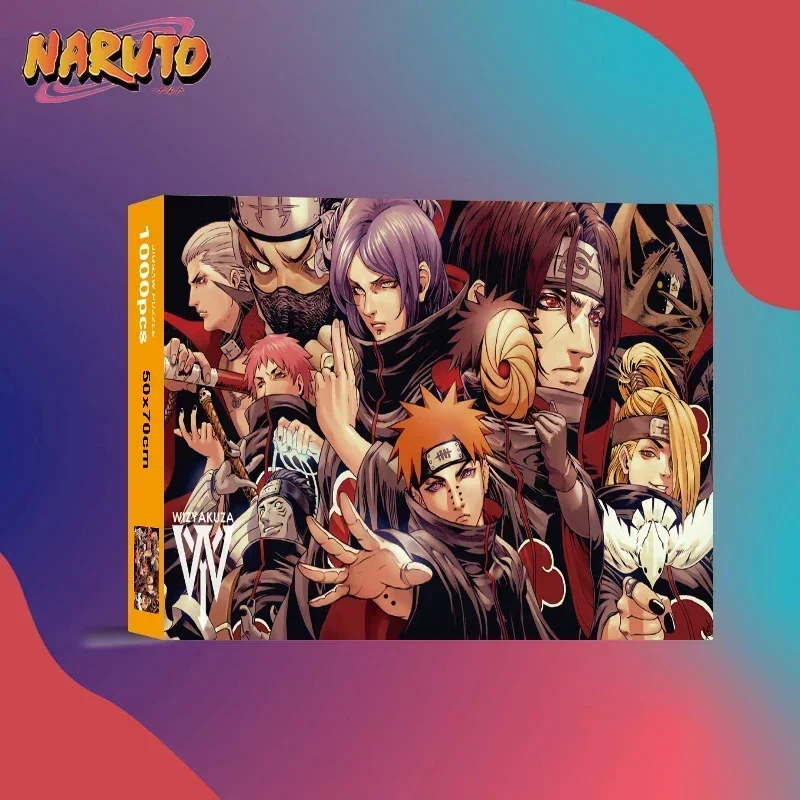 1000 Pieces Jigsaw Puzzle Anime Naruto Cartoon Paper Creative Puzzle Relaxing Game Handmade Decompression Puzzle Toy Kids Gift